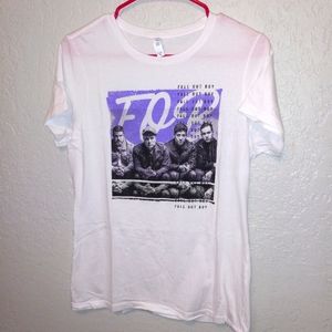 White Fall Out Boy Band Shirt